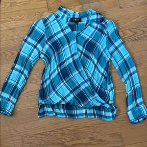 Amy Byer Plaid Top